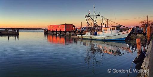 Harbor At Indianola Panorama 28733-4.jpg - Photographed at sunrise in Indianola, Texas, USA.